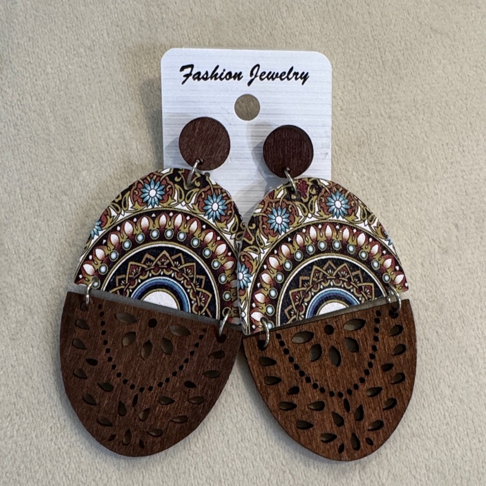 Fashion Jewelry Brown and Multicolor Earrings